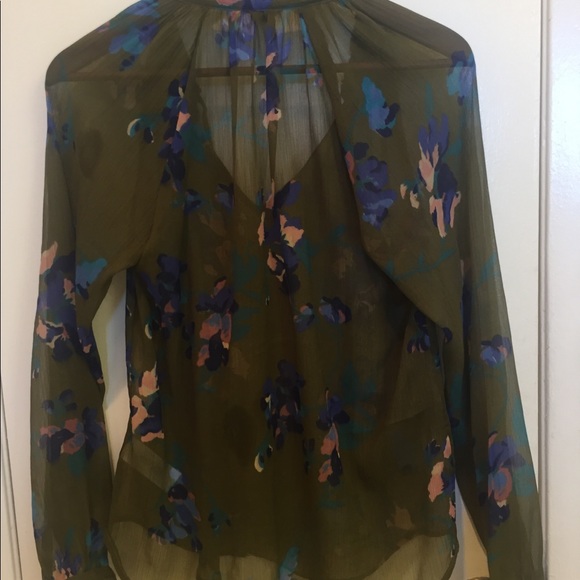 French Connection FCUK Peasant Floral Blouse Top - Picture 2 of 5